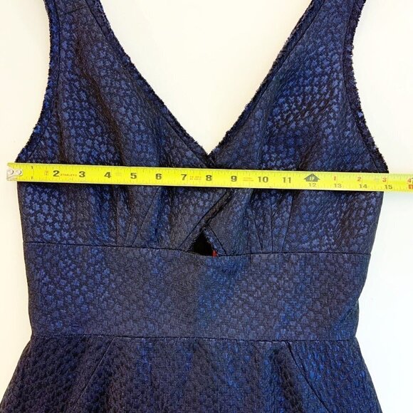 NEW Zac Posen Bodycon Dress Womens Size 4 Blue Metallic Cocktail Party - Picture 8 of 11